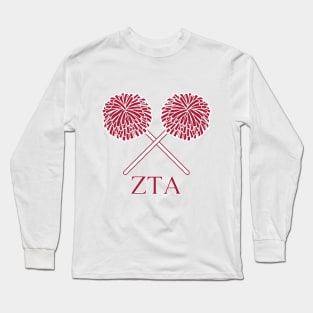 Alabama Zeta Tau Alpha Pom Poms Long Sleeve T-Shirt